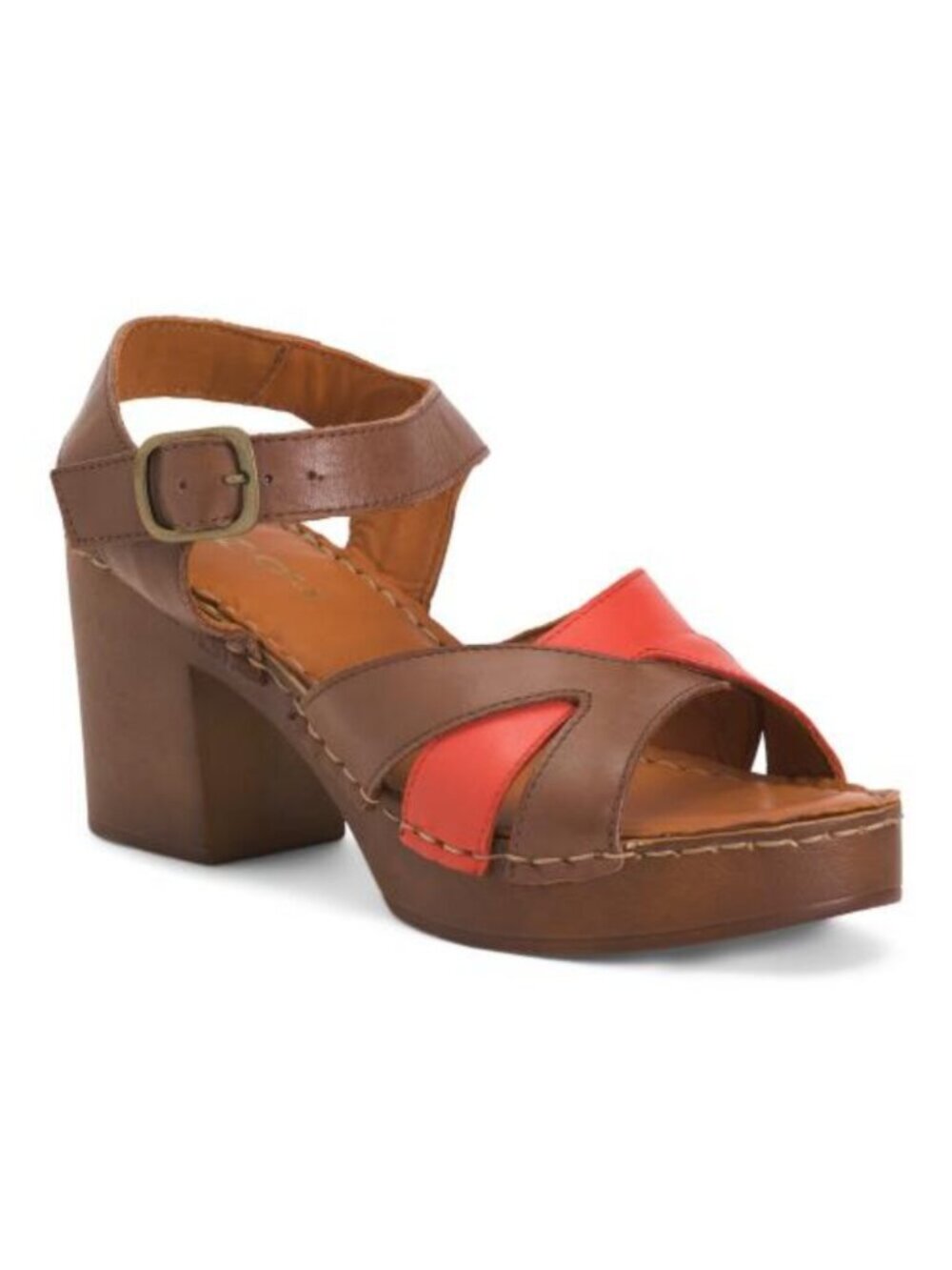 RIZZOLI Made In Italy Leather Multi Band Heeled Sandals